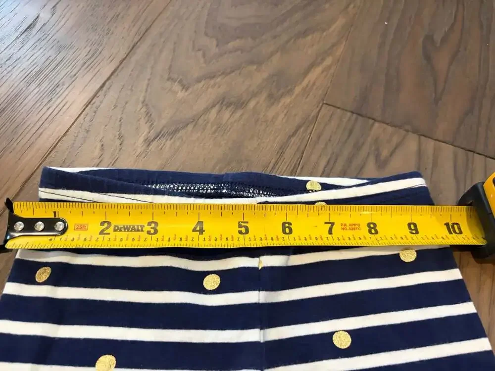 Old Navy Striped Gold Dot Leggings S/P (6-7)